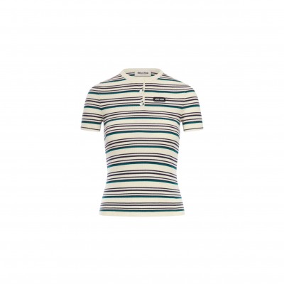 MIU MIU STRIPED TOP MML03Y